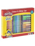 Set 12 carioci si lipici cu sclipici Play-Doh