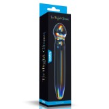 Dildo multicolor din sticla Lovetoy Prism Glass 18,4 cm