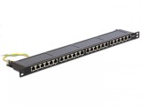 Patch panel 19&quot; 24 porturi Cat.6 0.5U Negru, Delock 43316