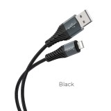 Cablu Hoco USB-A la Lightning 2.4A X38 1m Negru - Incarcare Rapida si Conectivitate Fiabila pentru Dispozitivele Tale Apple