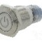 Intrerupator anti-vandalism, ON-ON, &Oslash;16mm, ONPOW - LAS2GQF-11ZDT/G/24V/S