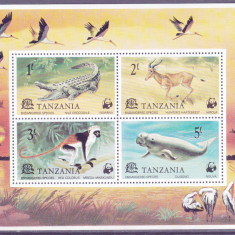 DB1 Fauna Africana WWF Tanzania 1977 MS MNH