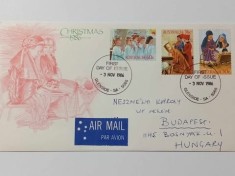 Australia 1986 - Craciun, serie pe FDC circulata