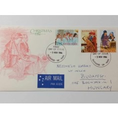 Australia 1986 - Craciun, serie pe FDC circulata