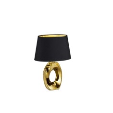 Veioza/Lampa de masa TABA, negru/auriu, dulie E14 -TRIO