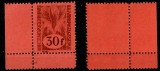 ROMANIA 1945 Oradea II timbru 30f dantelat cu punte atasata MNH