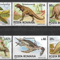 C359 - Romania 1993 - Dinosauri 6v.stampilat,serie completa