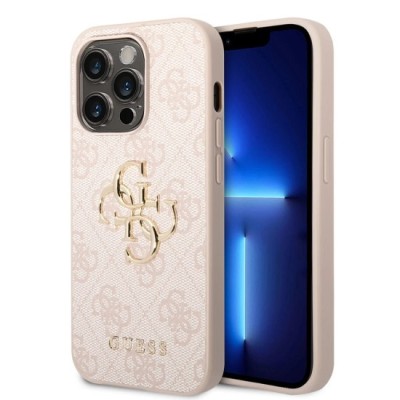 Husa pentru iPhone 15 Pro Max - Guess Hardcase 4G Big Metal Logo (GUHCP15X4GMGPI) - Pink foto