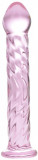 Dildo Sticla Lovely Stripes Roz 17.5 cm Mokko Toys