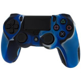 Pro Soft Silicone Protective Cover With Ribbed Handle Grip Blue Ps4