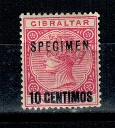 Gibraltar 1889 - Mi 16 nestampilata SPECIMEN