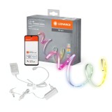 Banda LED RGB inteligenta pentru interior Ledvance, 12 V, 8.5 W, 720 lm, lumina calda / neutra / rece / multicolora, control Wi-Fi, cu transformator +