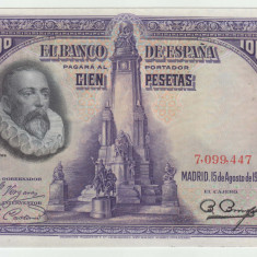 SPANIA - 100 PESETAS 1928 UNC , BEX1.48