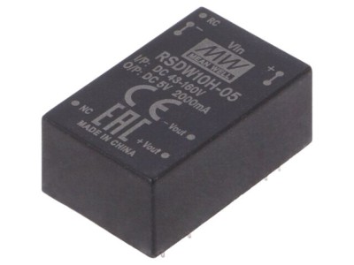 Convertor DC/DC MEAN WELL RSDW10H-05 10W 43-160V la 5V 2A foto