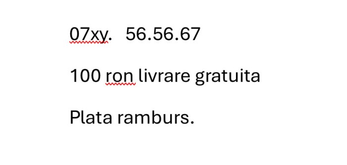 Cartela numar usor
