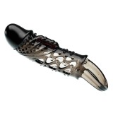 Manson penis cu vibratii, prelungitor penis cu inel de fixare, diametru 4 cm, Pretty Love