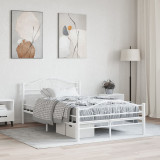 Cadru de pat, alb, 120 x 200 cm, metal GartenMobel Dekor, vidaXL