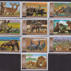 53-RUANDA 1972-FAUNA AFRICANA-Animale-AKAGARA NATIONAL PARK Serie completa MNH