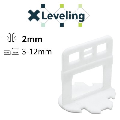 Distantiere autonivelare ( Clips-uri ) pt. gresie, faianta si placi - Rost de 2 mm - 100 buc - XLEV-PLC2100 foto