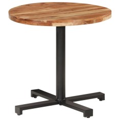 vidaXL Masă de bistro, &Oslash;80x75 cm, rotund, lemn masiv de acacia