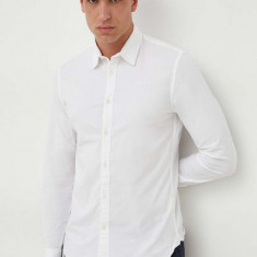 Pepe Jeans camasa COVENTRY barbati, culoarea alb, cu guler clasic, slim