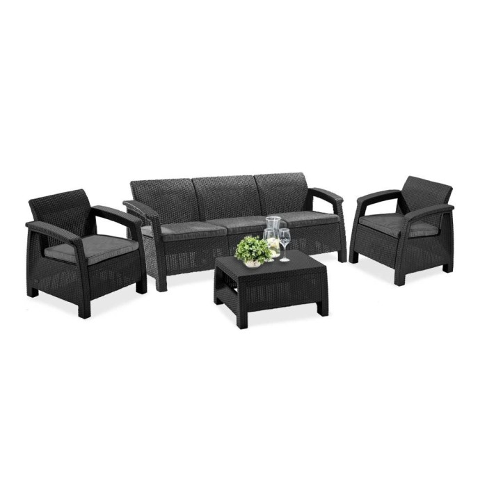 Set de mobilier de grădină Corfu set II max grafit