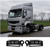 Cumpara ieftin Set faruri LED Renault Premium 24V , DRL Alb + Portocaliu, Startup Effect stanga + dreapta cu 3 lupe