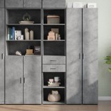 Gossi dulap inalt, gri beton, 45x42,5x185 cm, lemn compozit