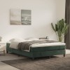 VidaXL Saltea de pat cu arcuri, verde &icirc;nchis, 140x220x20 cm, catifea