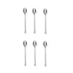 Set 6 x lingurite cu coada lunga Sundae, (L) 19.8 cm, inox, Hendi Profi Line foto