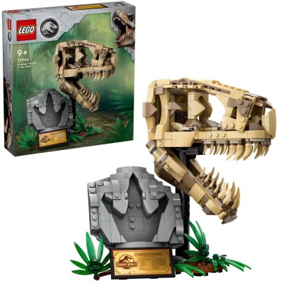 LEGO JURASSIC WORLD FOSILE DE DINOZAUR CRANIU DE TREX 76964 foto