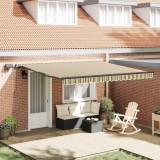 vidaXL Cortina Retractabilă Verde și galben 400 &times; 300 cm țesătură
