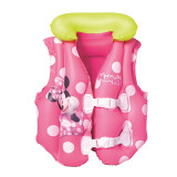 Vesta Inot Copii Minnie Bestway, 3-6 Ani, Catarame Prindere, Guler Gonflabil, Sporturi Nautice