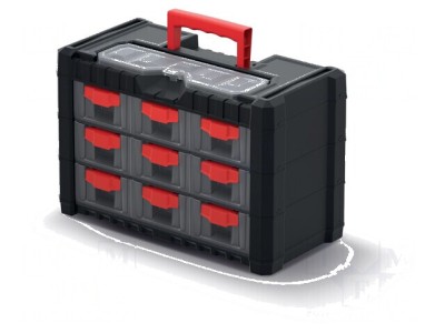 Set cu compartimente polimer transparent negru foto