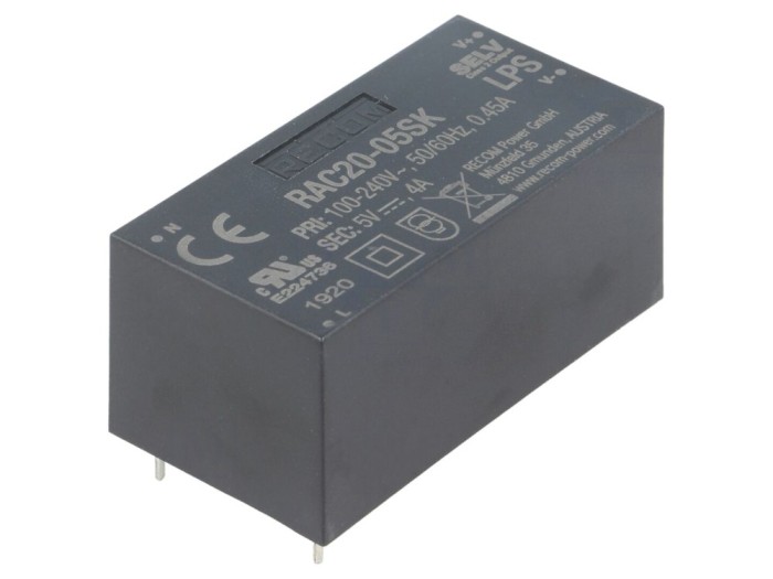 Convertor AC/DC 20W 5VDC