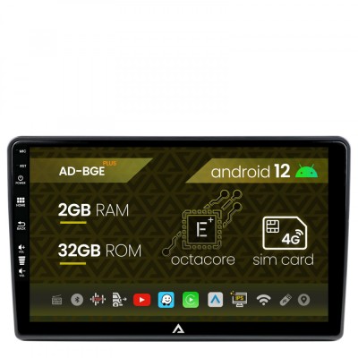 Navigatie Volkswagen Skoda Seat, Passat B5 Golf IV Sharan T4-T5 Jetta Polo, Android 12, E-Octacore 2GB RAM + 32GB ROM, 9 Inch - AD-BGE10002+AD-BGRKIT4 foto