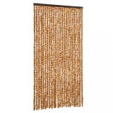Perdea pentru insecte, ocru si alb, 100x230 cm, chenille
