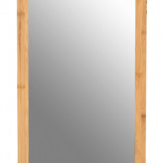 Dulapior cu oglinda pentru baie, Wenko, Bambusa, 35 x 60 x 14 cm, bambus/sticla, natur