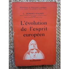 L. Dumont Wilden - L evolution de l esprit europeen (1937)