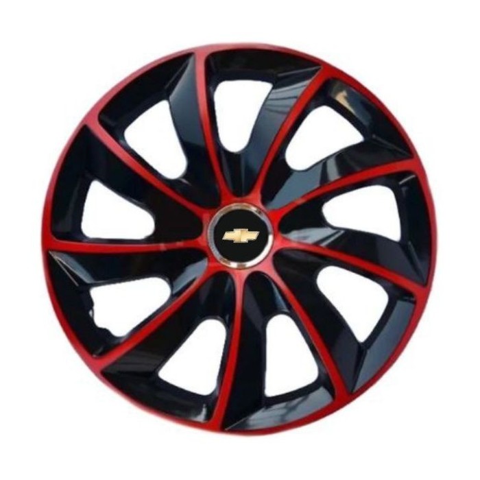 Set 4 Capace Roti 17 inchi, Stig Rosu-Negru, Compatibil cu Chevrolet