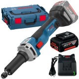 Bosch GGS 18V-23 LC + GBA + GAL 18V-20 - Polizor drept 6 mm valiza speciala + Set 1 acumulator si incarcator Li-Ion 18 V 4 Ah