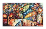 Cumpara ieftin Tablou dormitor, living pictat manual, Impreuna pentru totdeauna, 100x60cm ulei pe panza in cutit efect 3D, Spectaculos