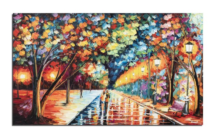 Tablou indragostiti pictat manual, Impreuna pentru totdeauna, 100x60cm ulei pe panza, Magistral