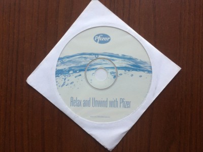 pfizer relax and unwind with pfizer 2004 cd disc muzica ambientala relaxare VG foto