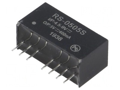 Convertor DC/DC 2W 4.5-9V la 5V 400mA SIP8 RS-0505S foto