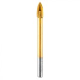 Burghiu universal pentru sticlă cu 4 muchii, pentru găurirea lemnului, plasticului, metalului, pietrei, ceramicii, 8 mm, Grafit