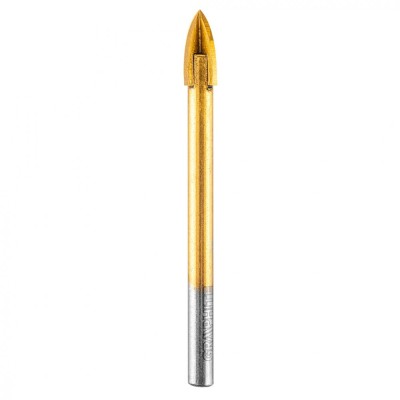 Graphite Burghiu universal pentru sticla cu 4 muchii, pentru gaurirea lemnului, plasticului, metalului, pietrei, ceramicii, 8 mm, Grafit Mobalis Homve foto