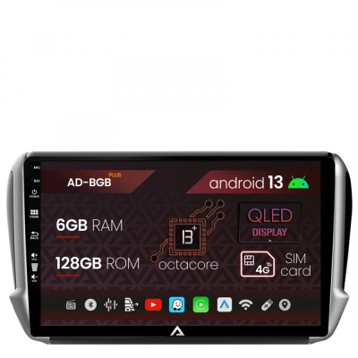 Navigatie Peugeot 208 2008 (2012+), Android 13, B-Octacore 6GB RAM + 128GB ROM, 10.1 Inch - AD-BGB10006+AD-BGRKIT258 foto