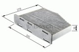 Filtru polen / aer habitaclu AUDI A4 (8K2, B8) (2007 - 2015) BOSCH 1 987 432 369