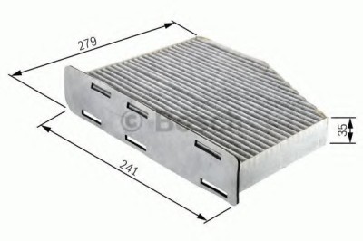 Filtru polen / aer habitaclu AUDI A4 Avant (8K5, B8) (2007 - 2015) BOSCH 1 987 432 369 foto